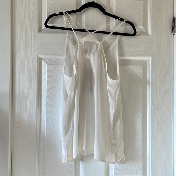 Chaser SILK basics white strappy scoop neck cami - Picture 5 of 6